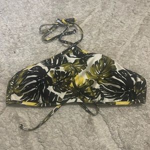 Abercrombie & Fitch Tropical Print Bikini Top - Black, Green, Yellow